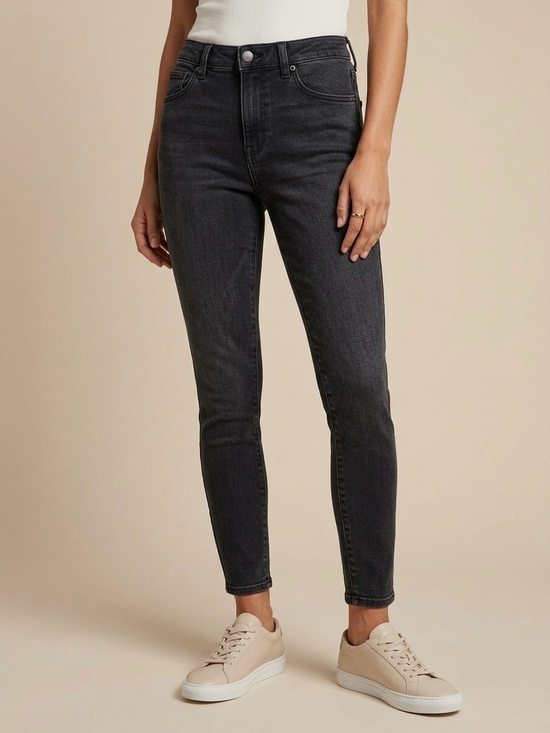 AS Denim Denim - AS Denim Mid Rise Skinny Jeans Washed Black Stretch Size 6